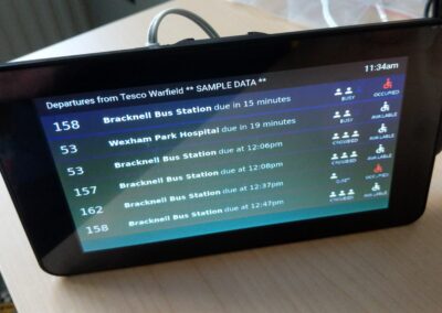 departures - sample data on tablet